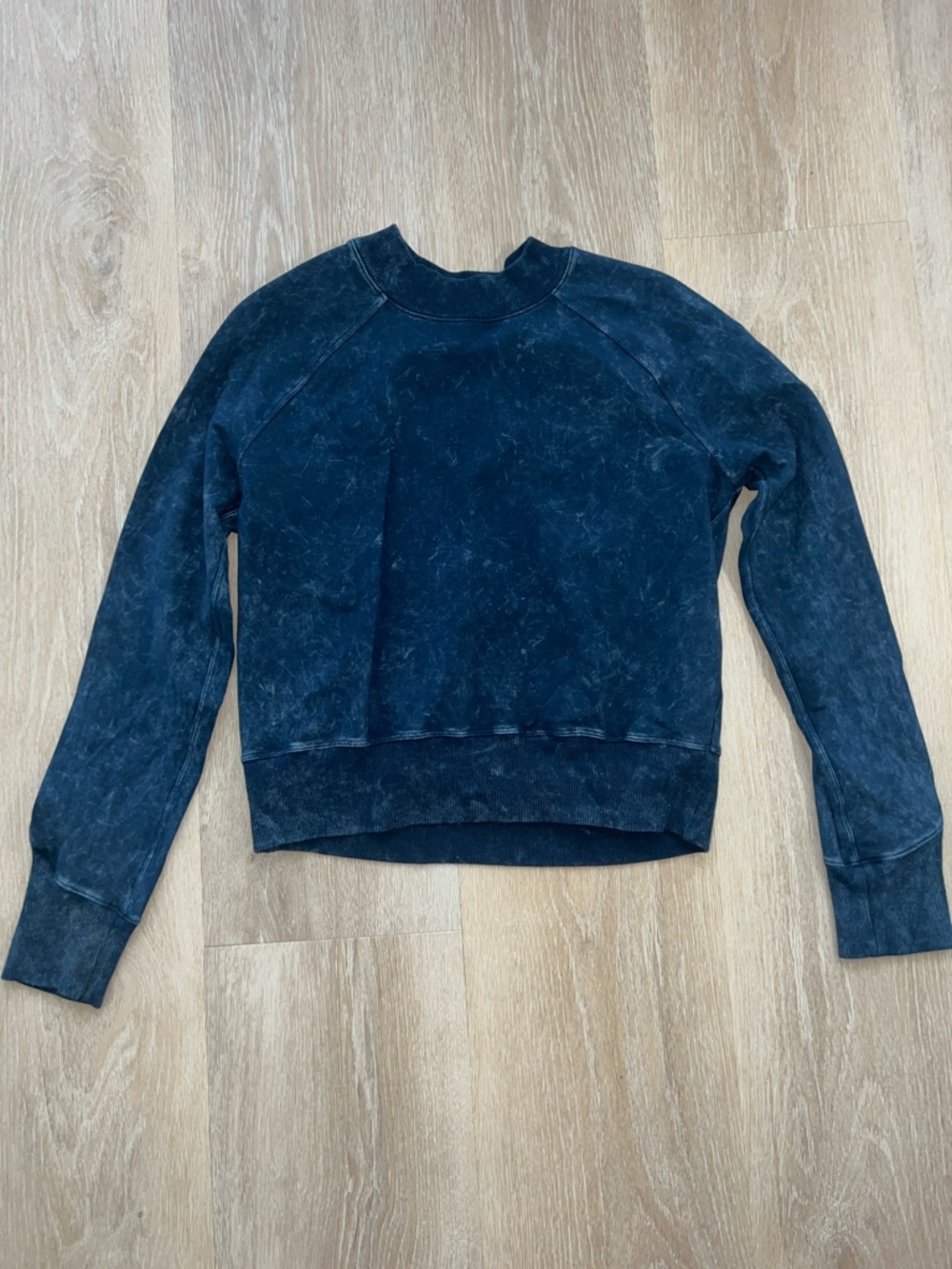 Lululemon Navy Mineral-Wash Pullover Sweater